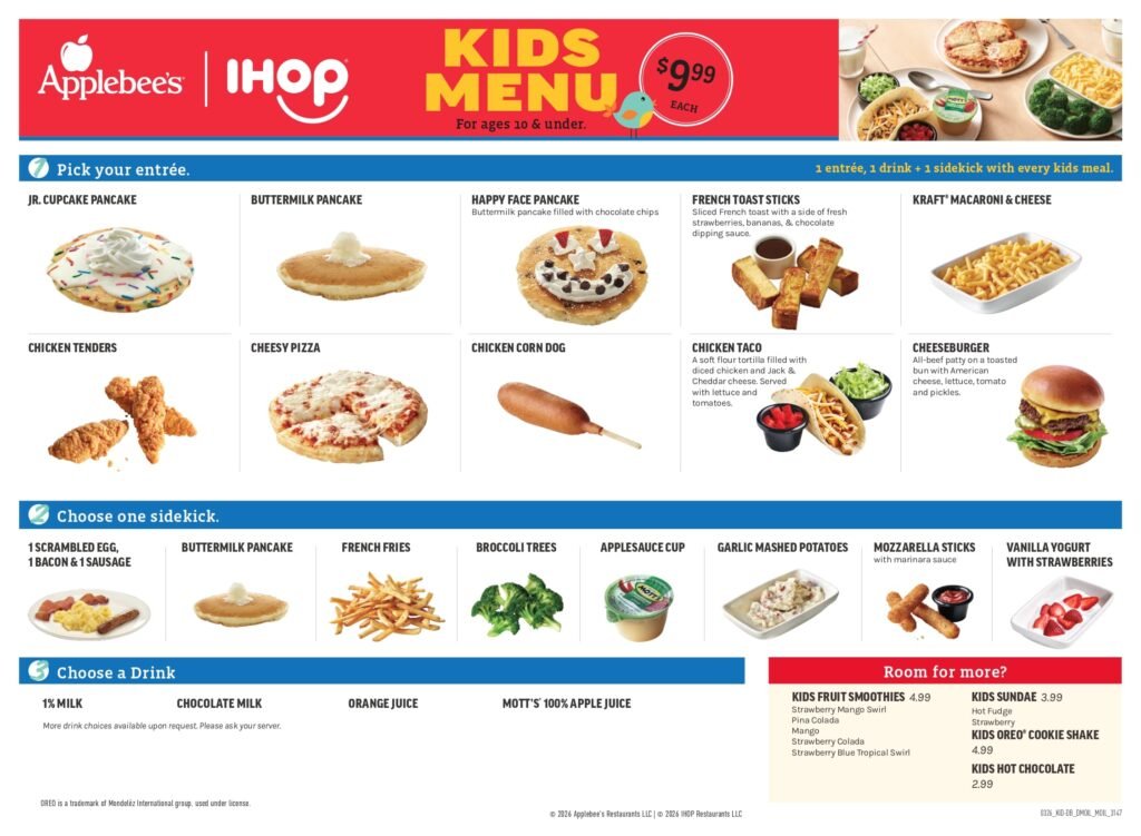 kids menu product — Kids Menu at SaskHop Regina